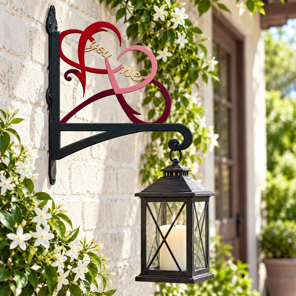 Hanging Basket Bracket – Infinity Double Heart You and Me