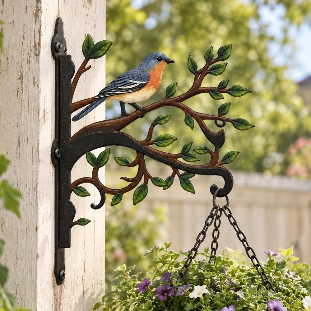 Hanging Basket Bracket – Hummingbird Stand on Branch