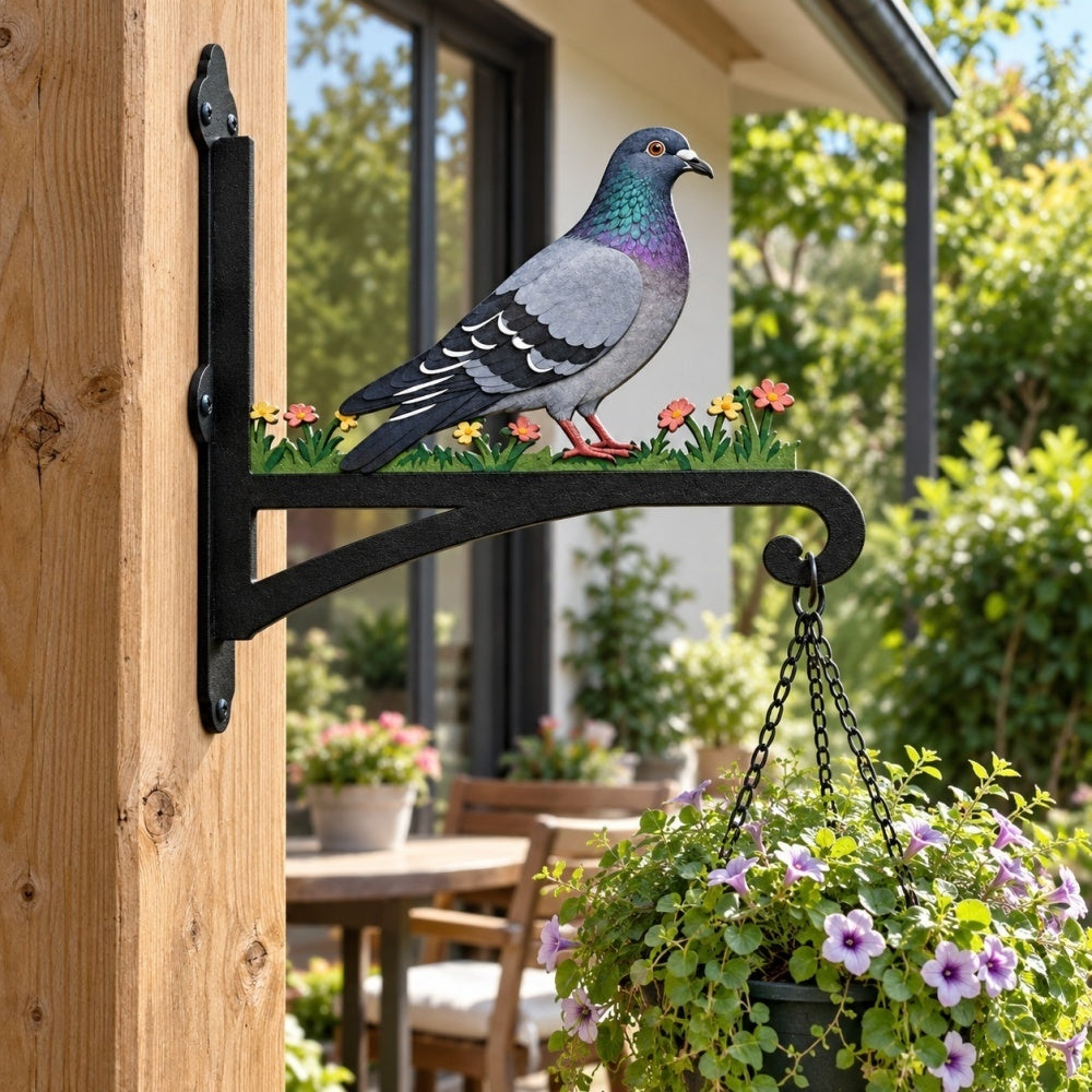 Hanging Basket Bracket – Peace Dove Bird