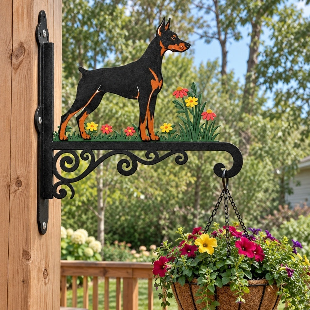 Hanging Basket Bracket – Doberman Pinscher