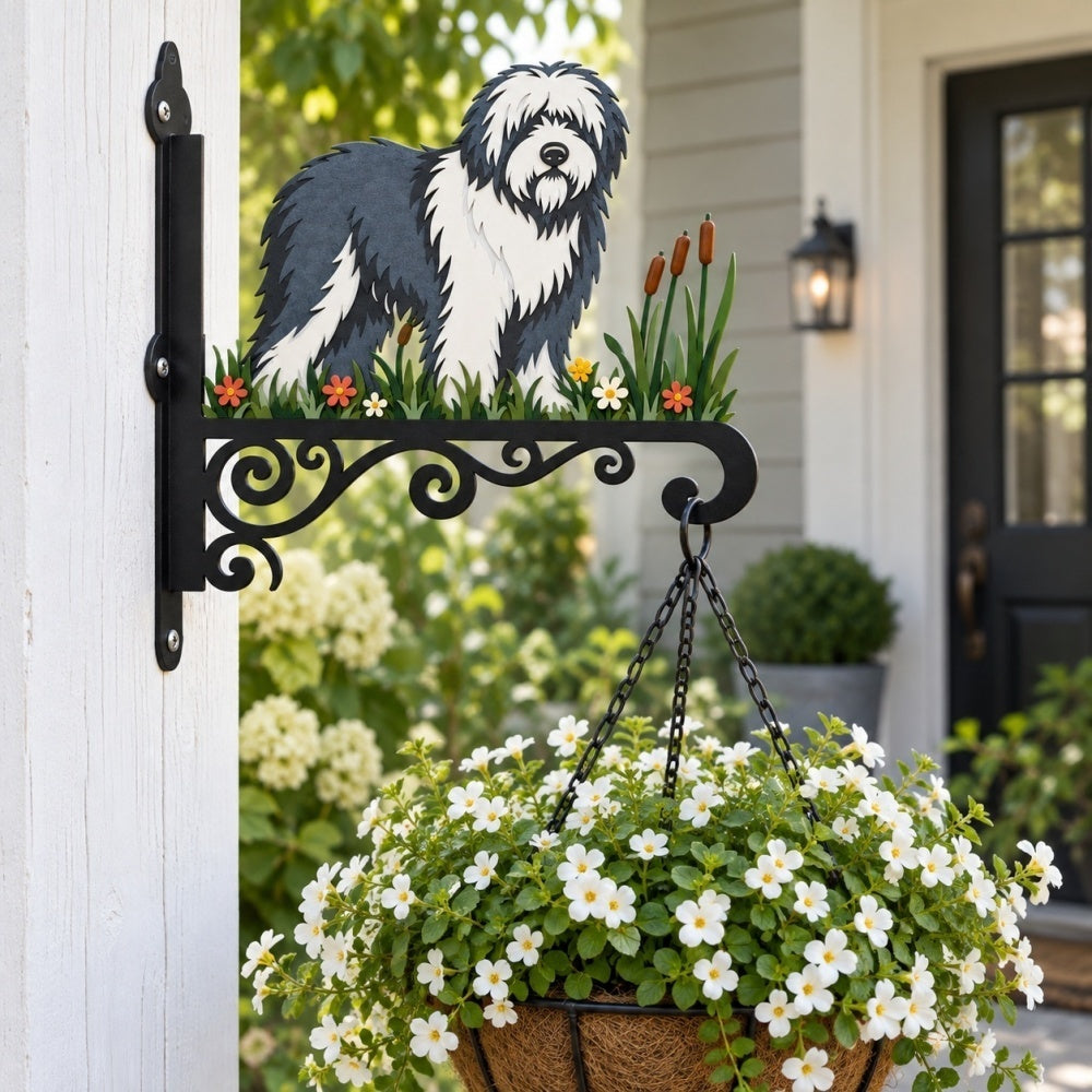 Hanging Basket Bracket – Old English Sheepdog