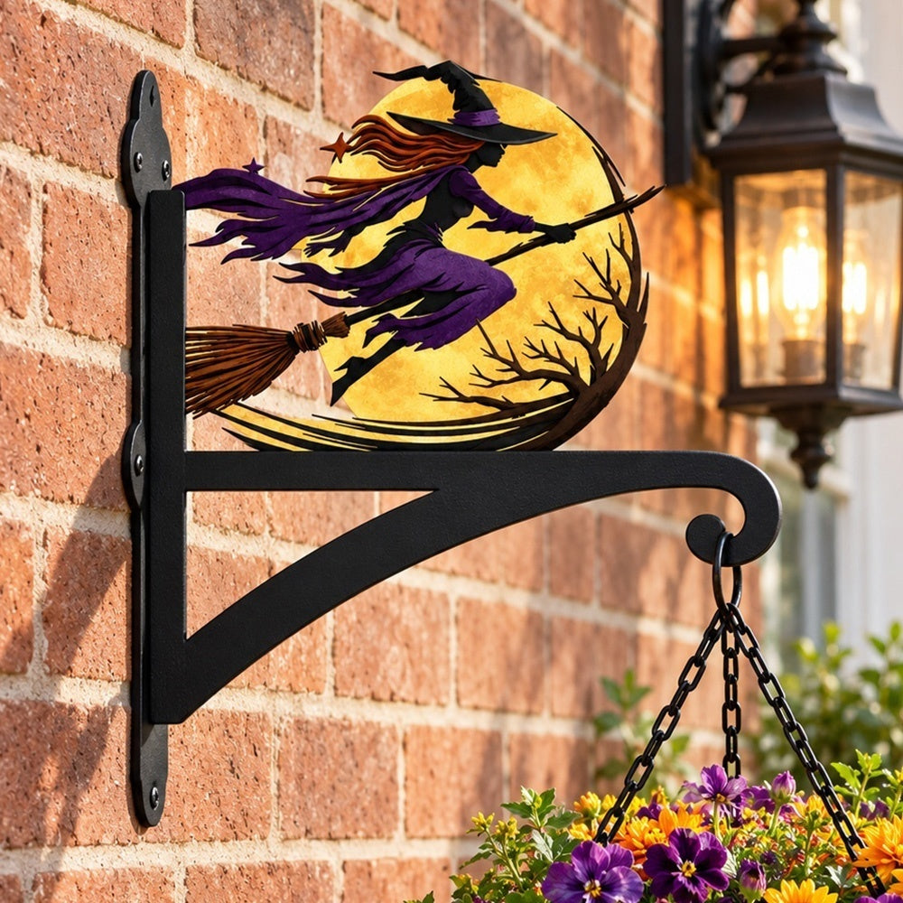 Hanging Basket Bracket – Flying Witch and Moon