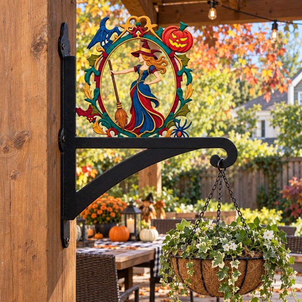 Hanging Basket Bracket – Witch Portrait