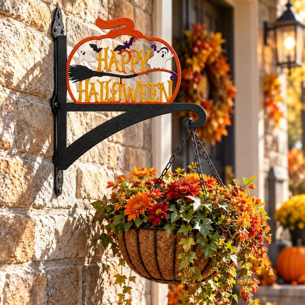 Hanging Basket Bracket – Happy Halloween