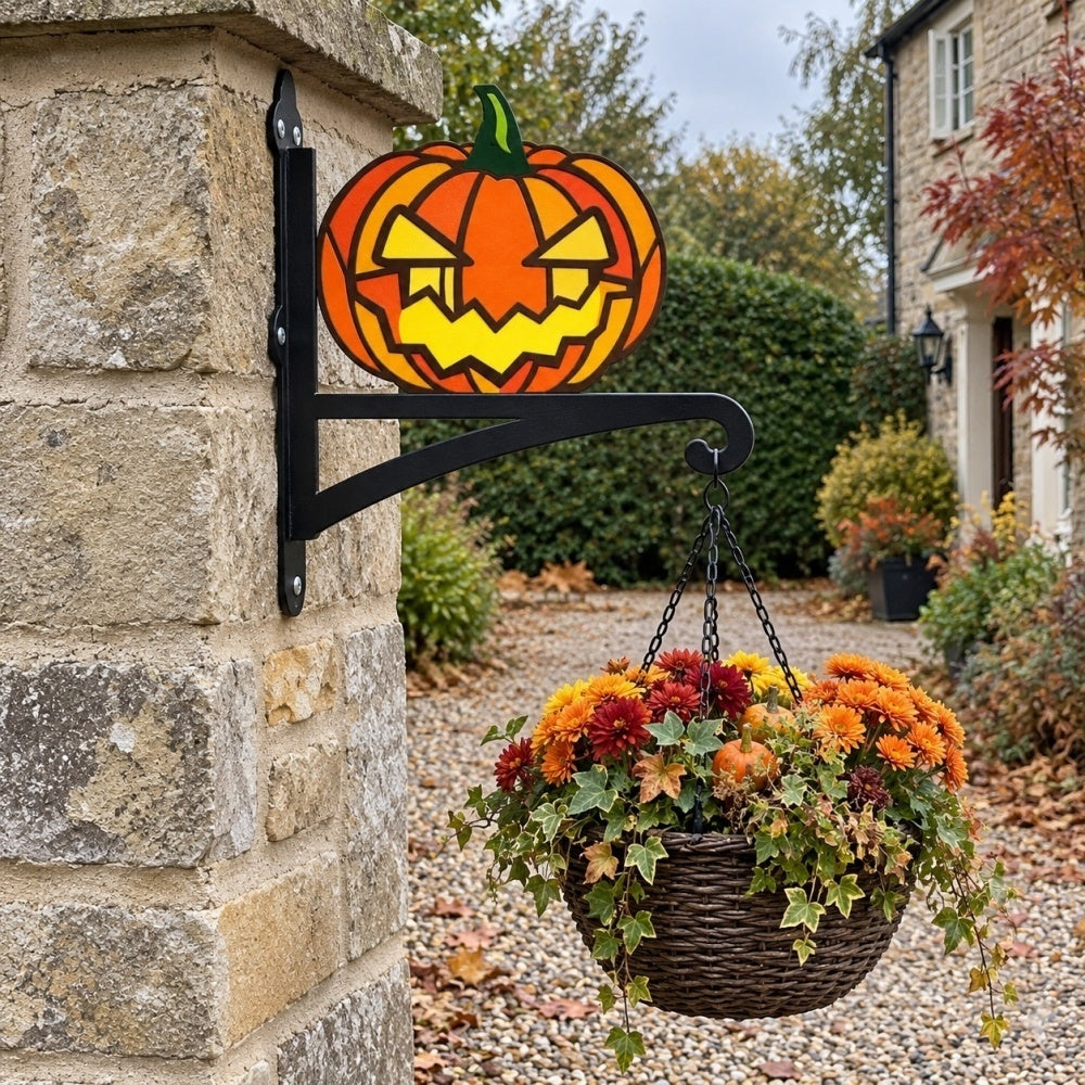Hanging Basket Bracket – Jack-O’-Lantern