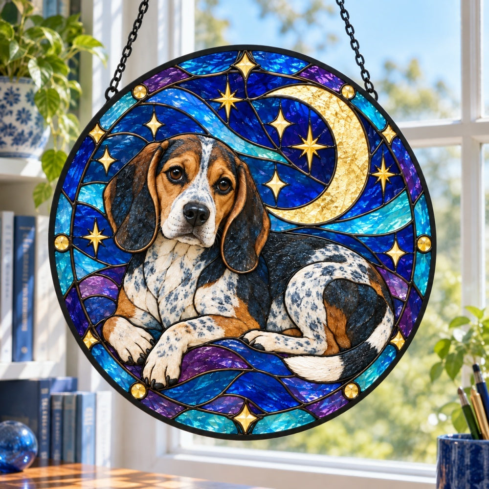 Stained Glass Suncatcher – Beagle