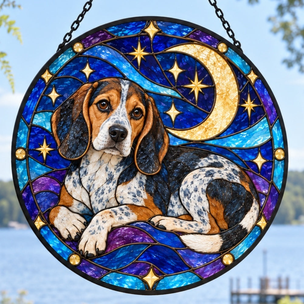 Stained Glass Suncatcher – Beagle