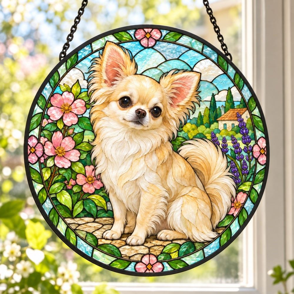 Stained Glass Suncatcher – Chihuahua