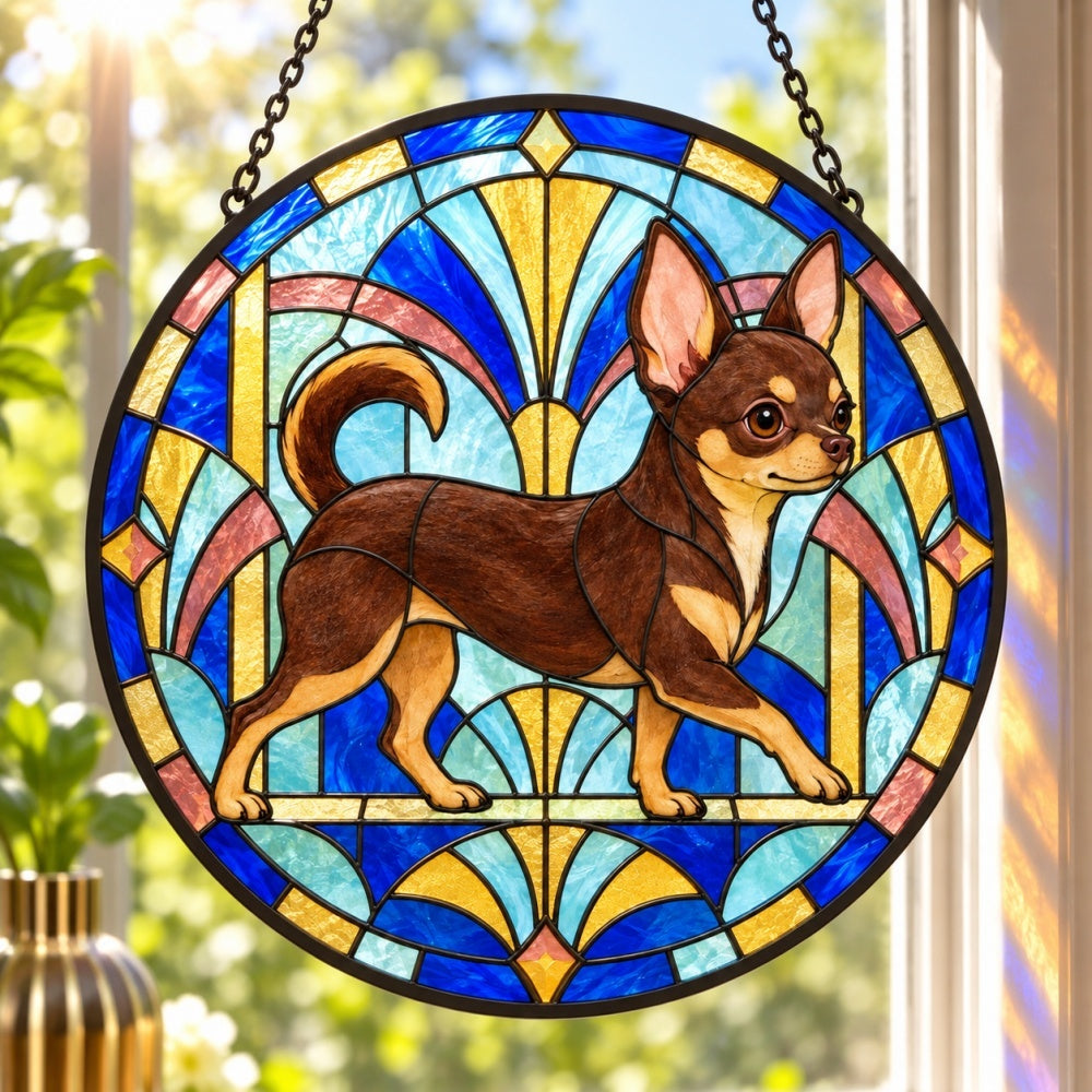 Stained Glass Suncatcher – Chihuahua