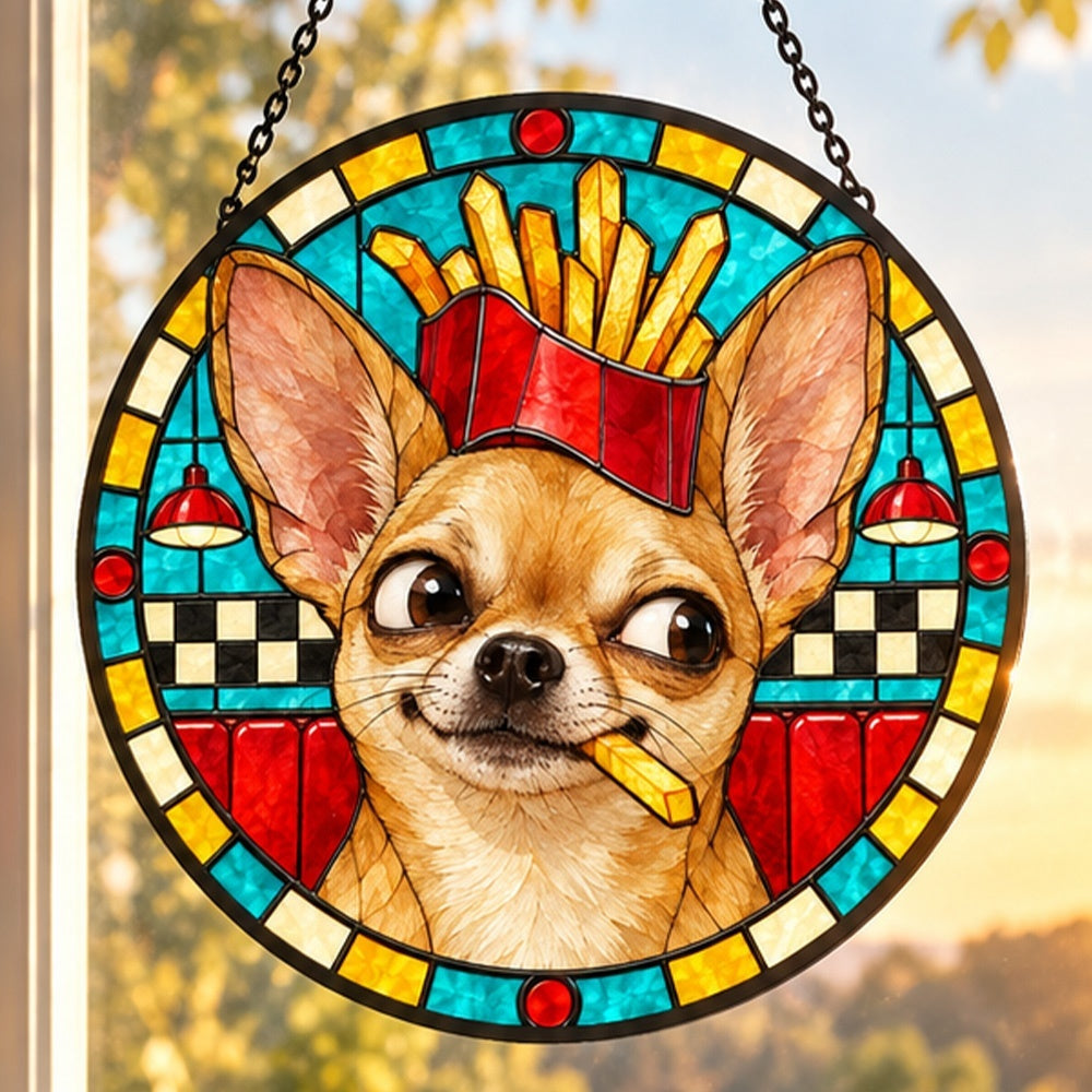 Stained Glass Suncatcher – Chihuahua