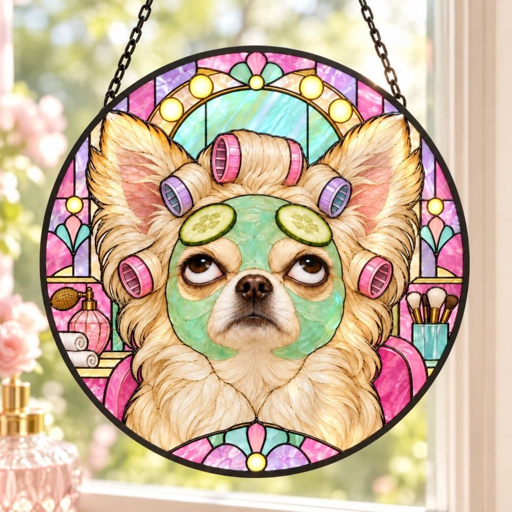 Stained Glass Suncatcher – Chihuahua