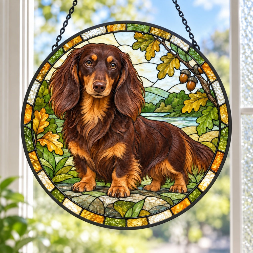 Stained Glass Suncatcher – Dachshund
