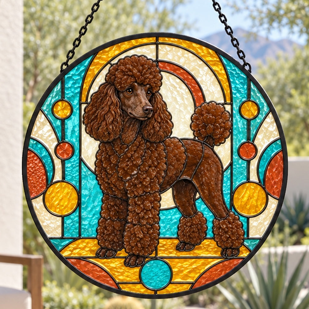 Stained Glass Suncatcher – Poodle