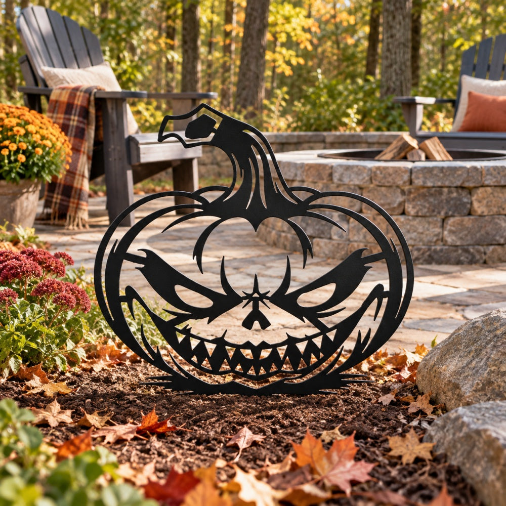 Metal Garden Stake – Jack-O’-Lantern