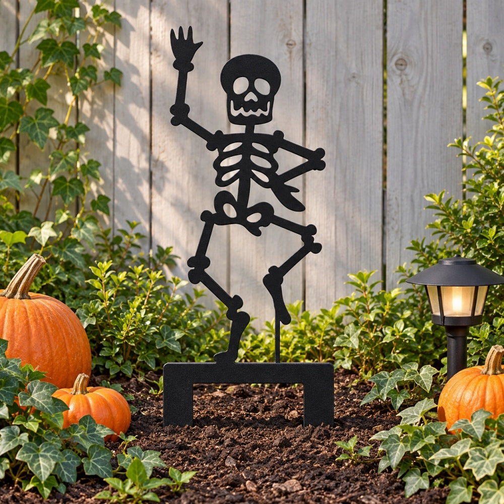 Metal Garden Stakes - Halloween Skeleton Mock Up