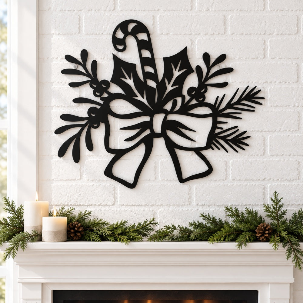 Metal Wall Art - Christmas Bow
