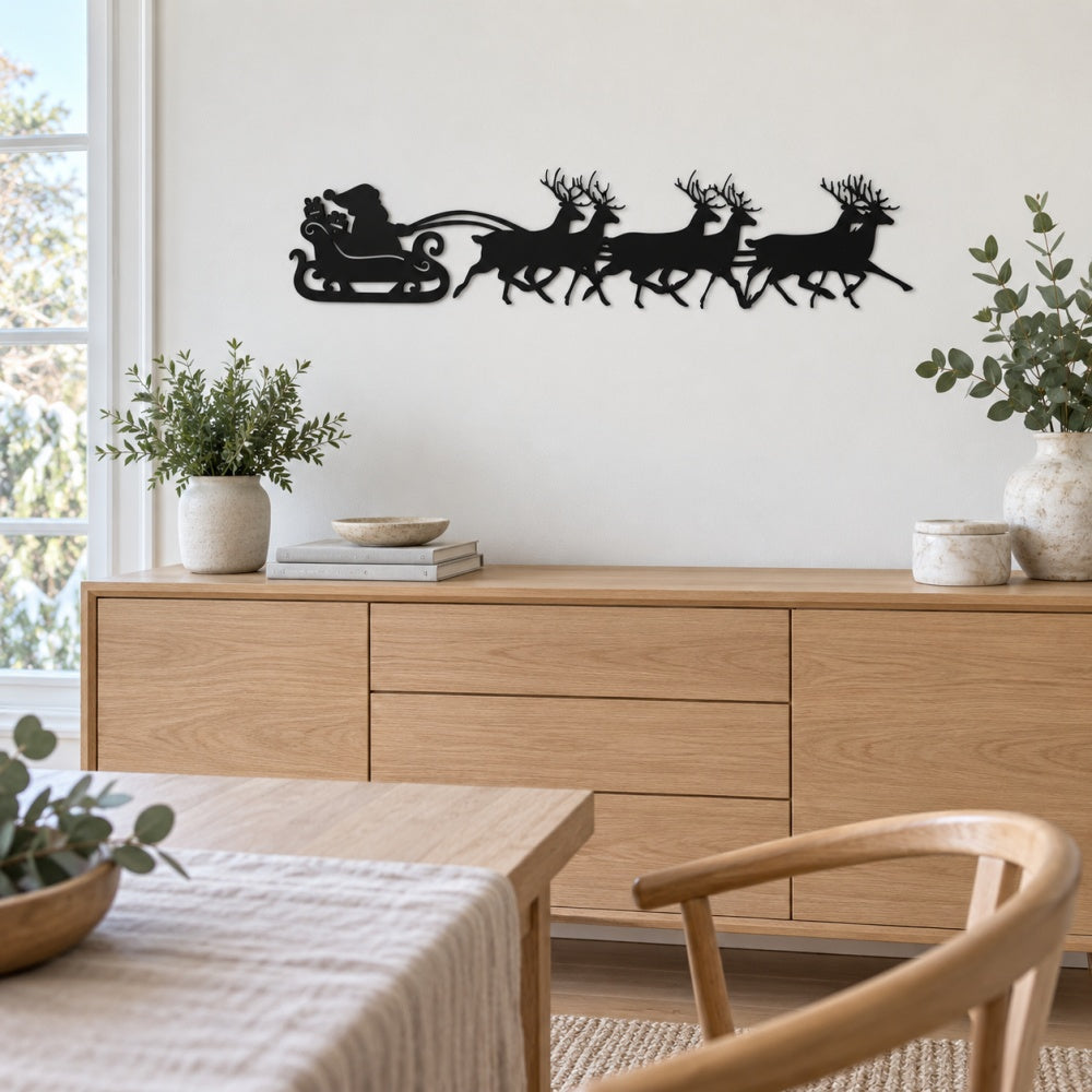 Metal Wall Art - Christmas Sleigh