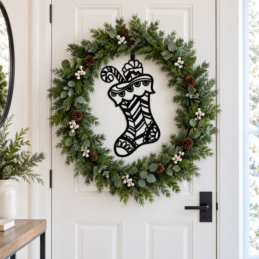 Metal Wall Art - Christmas Stocking