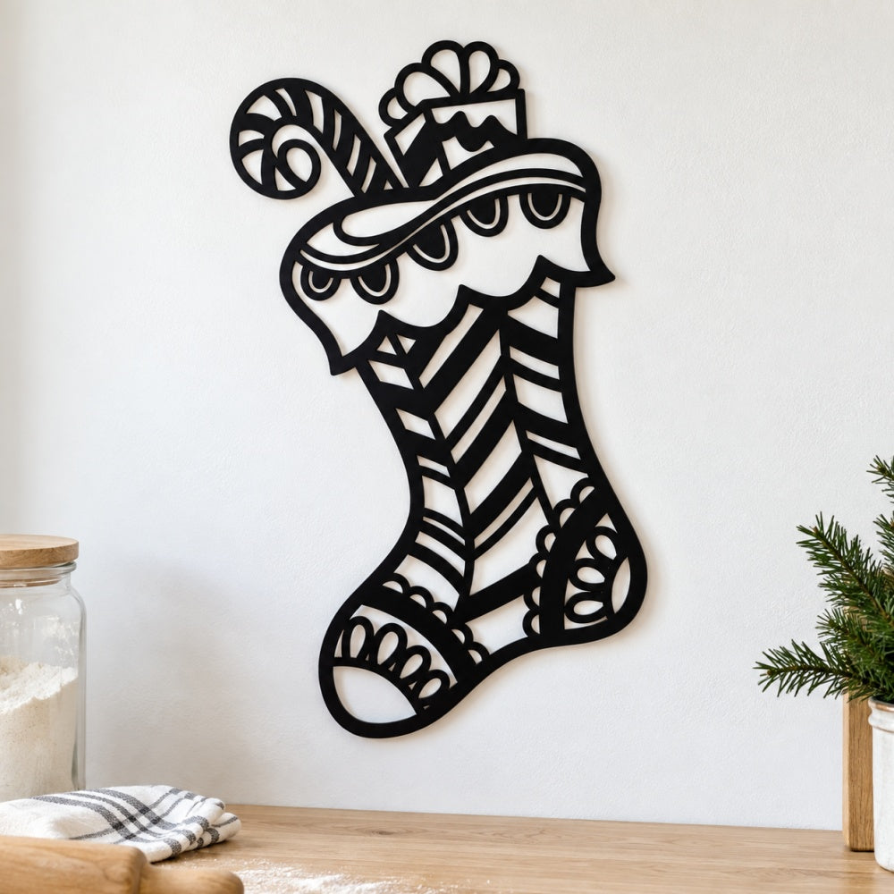 Metal Wall Art - Christmas Stocking