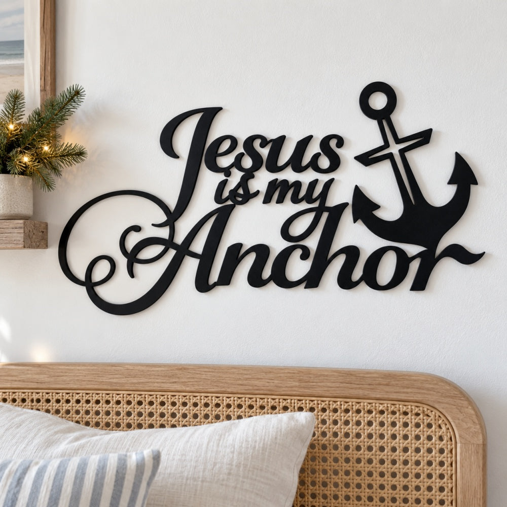 Metal Wall Art - Jesus is My Anchor