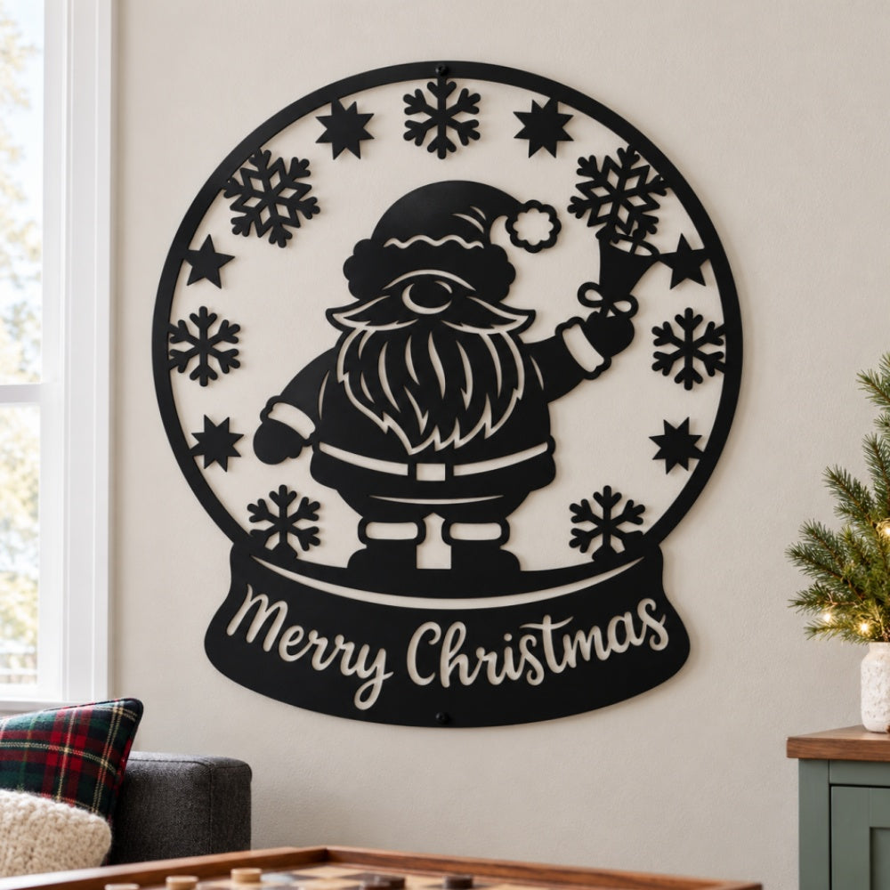 Metal Wall Art - Merry Christmas Gnome