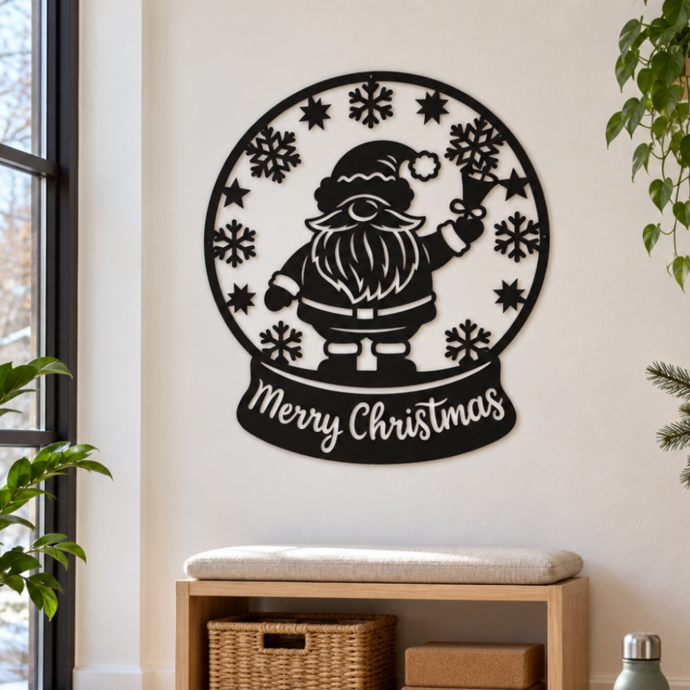 Metal Wall Art - Merry Christmas Gnome