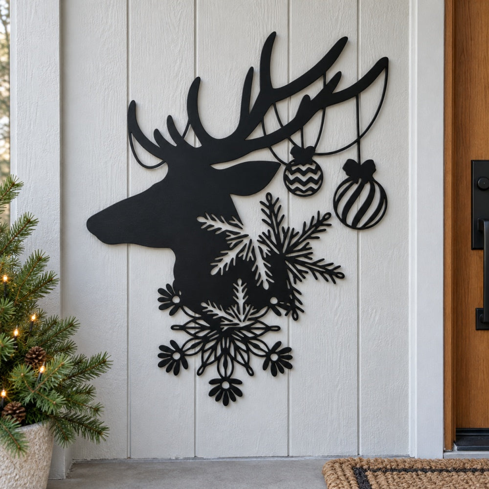 Metal Wall Art - Reindeer Head