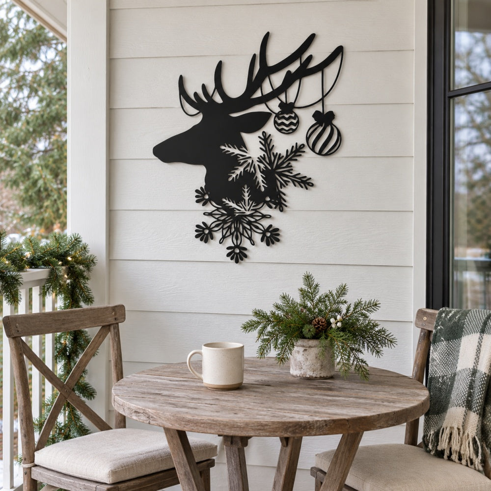 Metal Wall Art - Reindeer Head