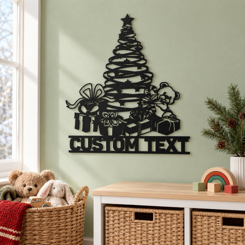 Personalized Metal Wall Art - Christmas Tree
