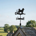 Akita metal weather vane with directional arrows and mounting rod, outdoor roof and garden decoration