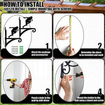 American football player sports metal hanging basket bracket mounted on outdoor wall for plant decoration