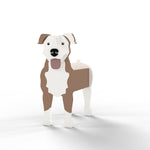 Full-body view of the American Pit Bull Terrier dog planter