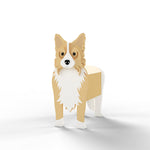 Full-body view of the Border Collie dog planter