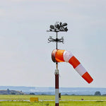 Bumble bee metal weather vane with directional arrows and mounting rod, outdoor roof and garden decoration