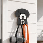 Wooden cavoodle dog wall hook key and leash holder for home entryway organizer