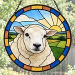 Dorset sheep stained glass suncatcher window hanging, suitable for home and garden decoration