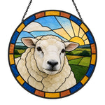 Dorset sheep stained glass suncatcher window hanging, suitable for home and garden decoration