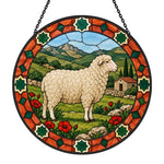 Dorset sheep stained glass suncatcher window hanging, suitable for home and garden decoration