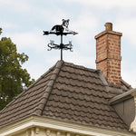 English Bull metal weather vane with directional arrows and mounting rod, outdoor roof and garden decoration