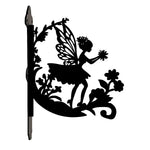 Flower fairy metal hanging basket bracket mounted on outdoor wall for plant decoration