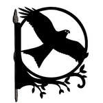 Flying eagle metal hanging basket bracket mounted on outdoor wall for plant decoration