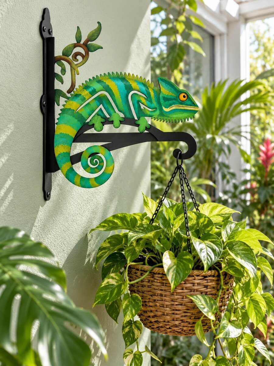 Castle and Pumpkins Hanging Basket Bracket Garden Decor | Yarlio UK ...