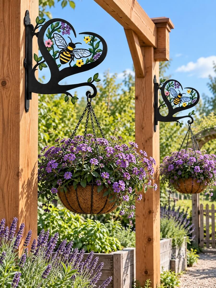 Hanging Basket Bracket Customer Photo