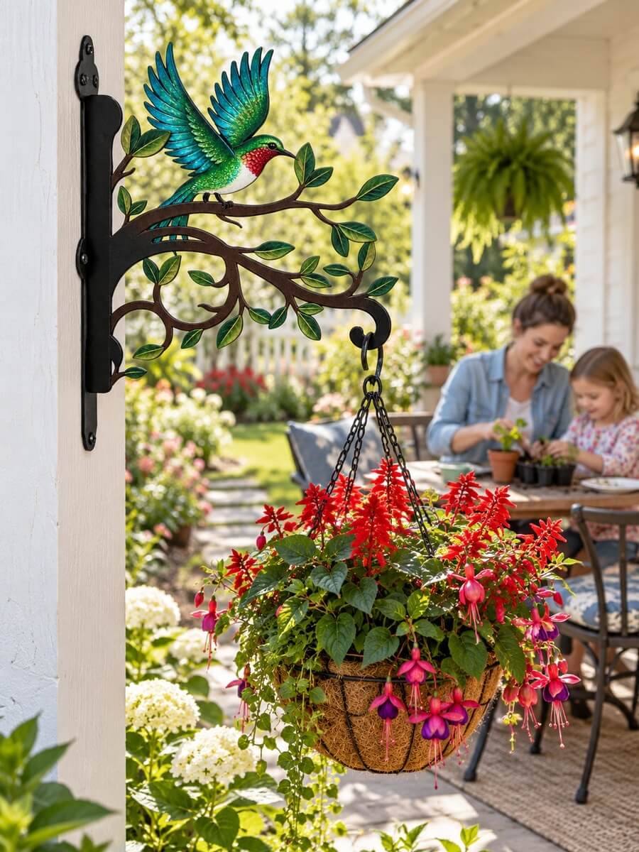Hanging Basket Bracket Customer Photo
