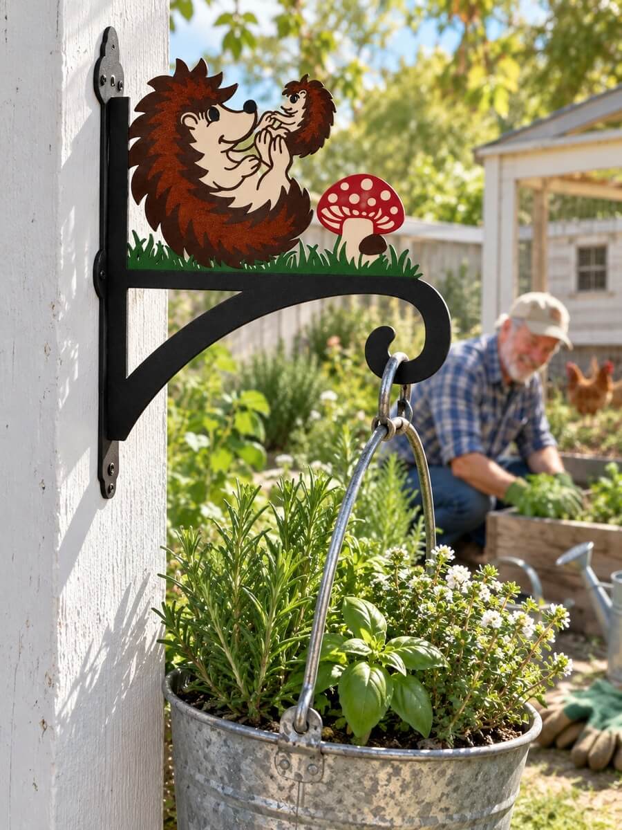 Hanging Basket Bracket Customer Photo