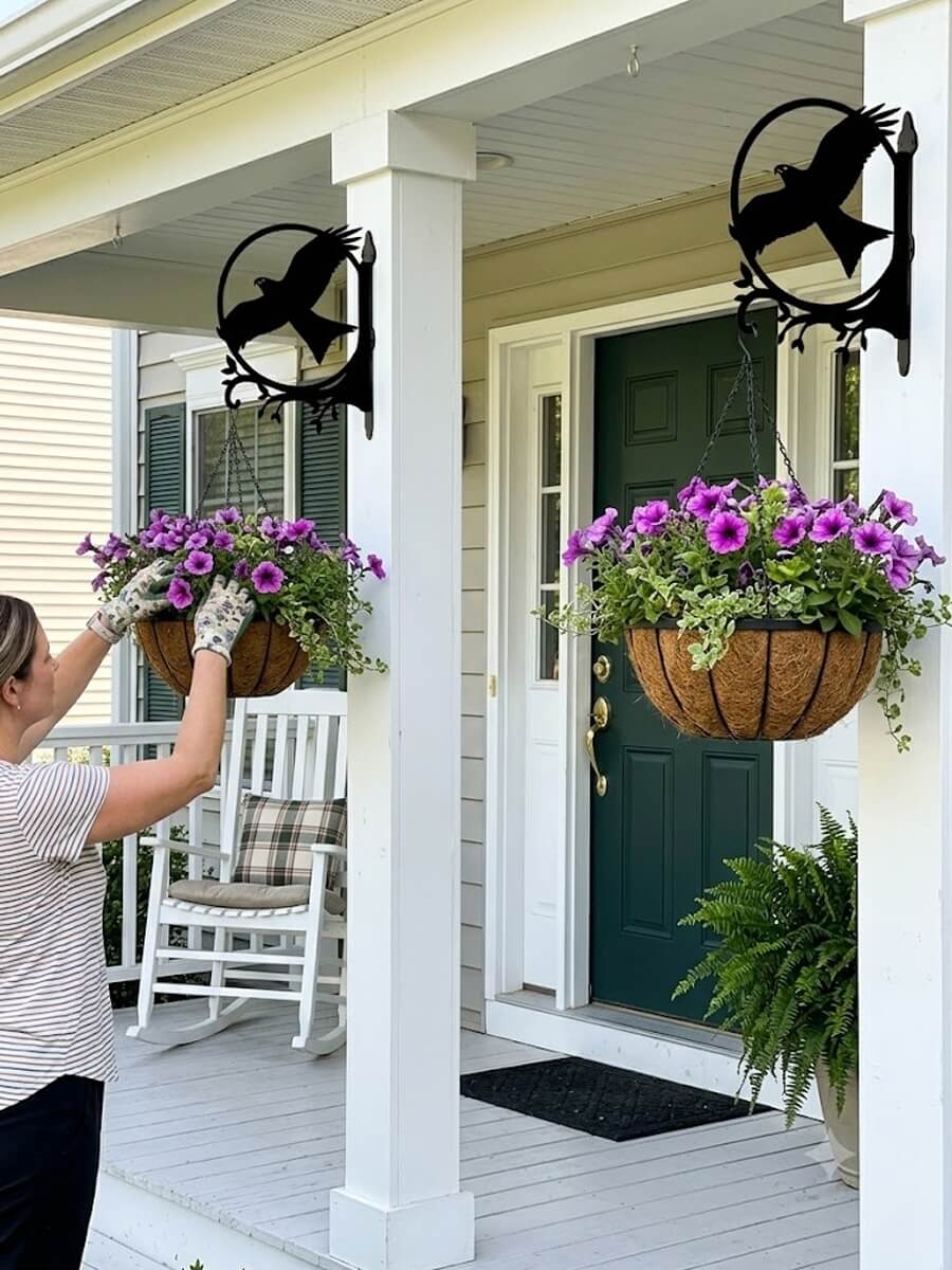 Hanging Basket Bracket Customer Photo