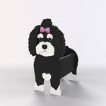 Full-body view of the Havanese dog planter