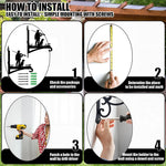 Hunter with dog metal hanging basket bracket mounted on outdoor wall for plant decoration