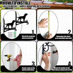 Labrador metal hanging basket bracket mounted on outdoor wall for plant decoration