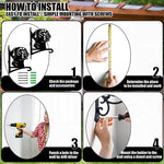 Labrador metal hanging basket bracket mounted on outdoor wall for plant decoration